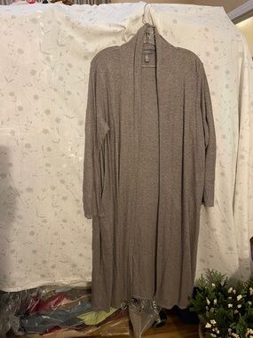 Lisa Rinna Collection Brown Metallic Knit Cardigan (NWOT)